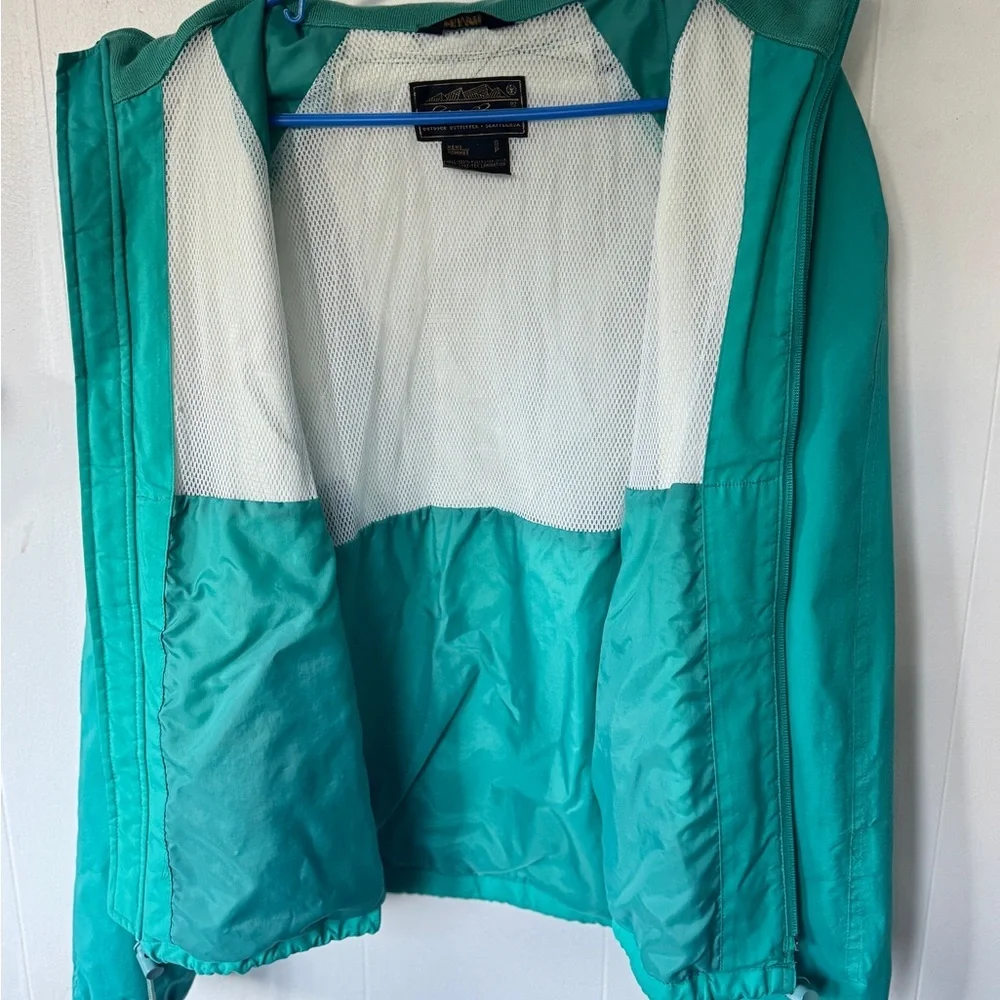 Vintage Eddie Bauer Gore-Tex Jacket Mens Small Teal Green Outdoor Anorak ✨ - Picture 11 of 14